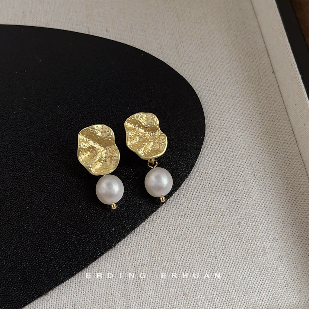 Collection Freshwater Pearl Handmade Sier Needle Earrings