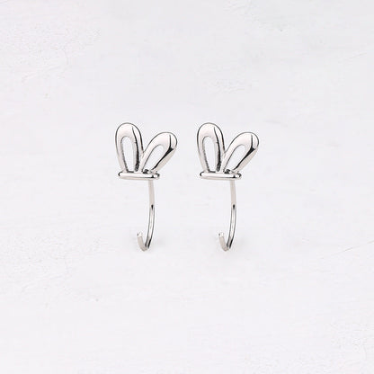Children's Rabbit Ears Simple Cute Smart Hollow Mini Small Earrings