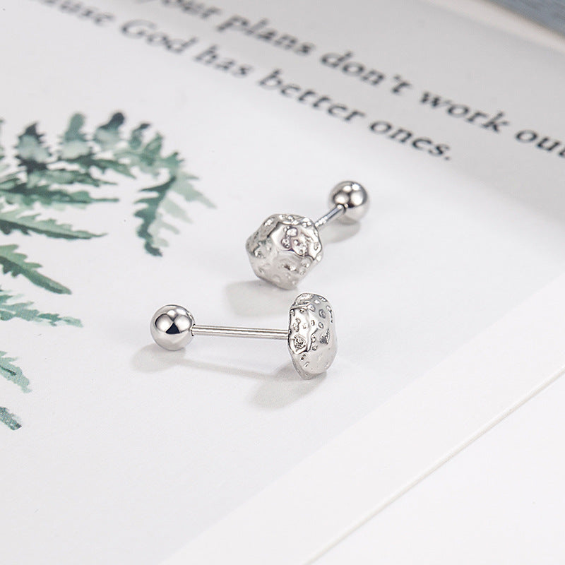 Lava Female Screw Tide Niche Design Earrings