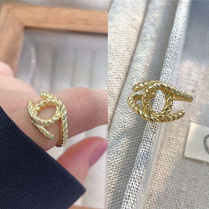 Women's Luxury Fashion Opening Zircon Adjustable Gold Rings