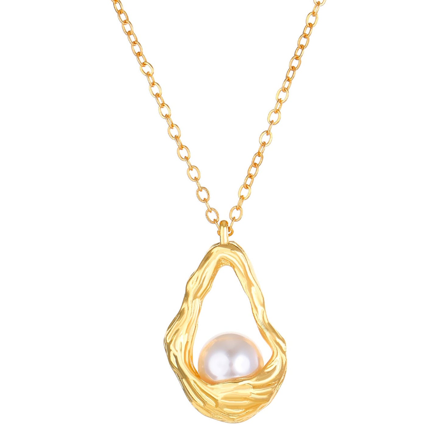 Inlaid Pearl Flower Basket Pendant Personalized Necklaces