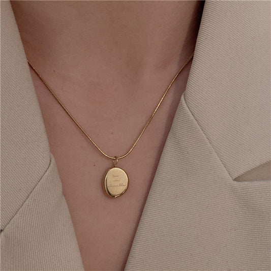 Women's Pendant For Trendy Titanium Steel Sweater Chain Necklaces