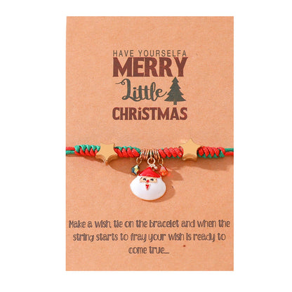 Women's Tree Santa Claus Pendant Handmade Dorje Knot Bracelets