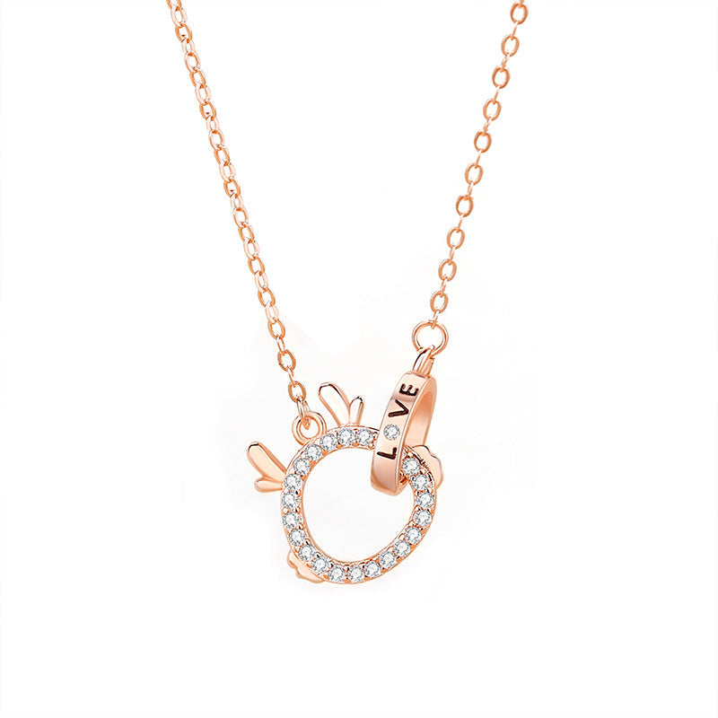 Women's Sier Life Chinese Clavicle Chain Micro Necklaces
