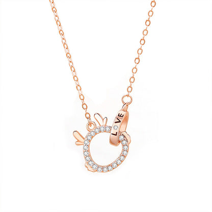 Women's Sier Life Chinese Clavicle Chain Micro Necklaces