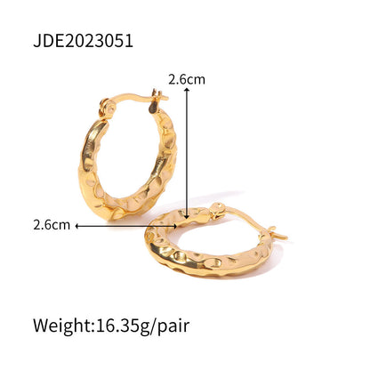 Women's Steel Circle Ear Temperament Wild Niche Design Earrings