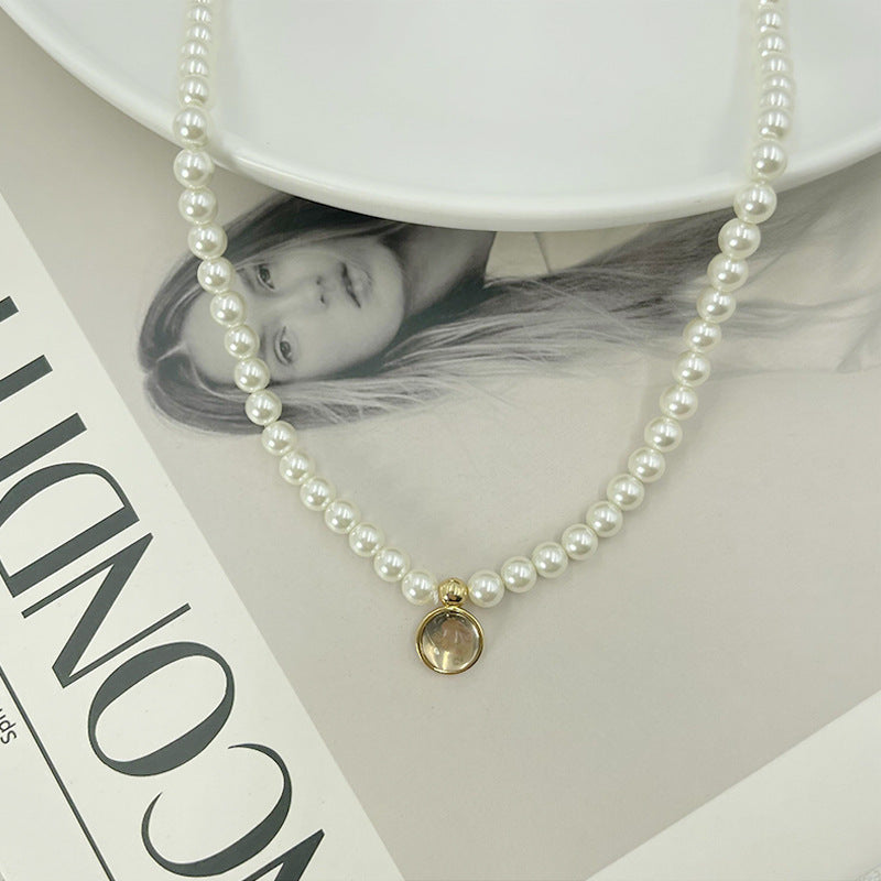 Women's Design Clavicle Chain Birthstone Lucky Stone Necklaces