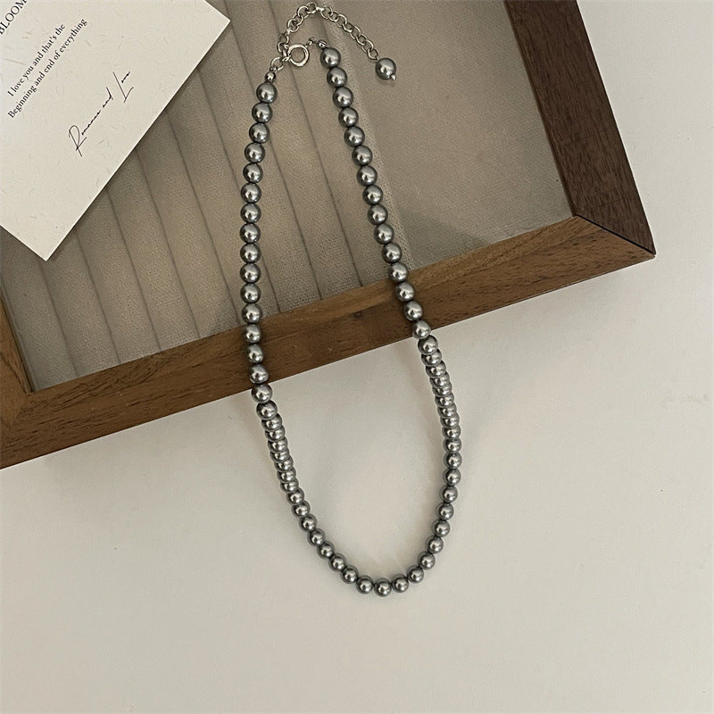 Women's Elegant High-grade Gray Pearl For Design Necklaces