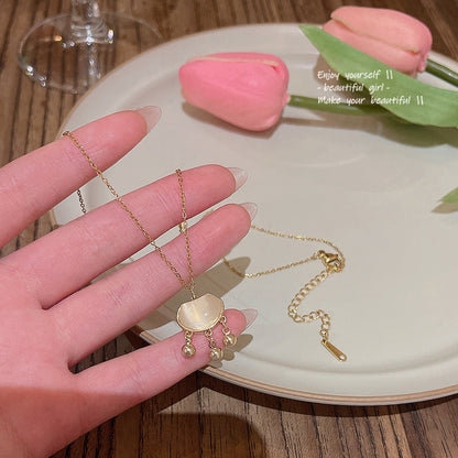 Women's Minority Opal Longevity Lock Titanium Steel Necklaces