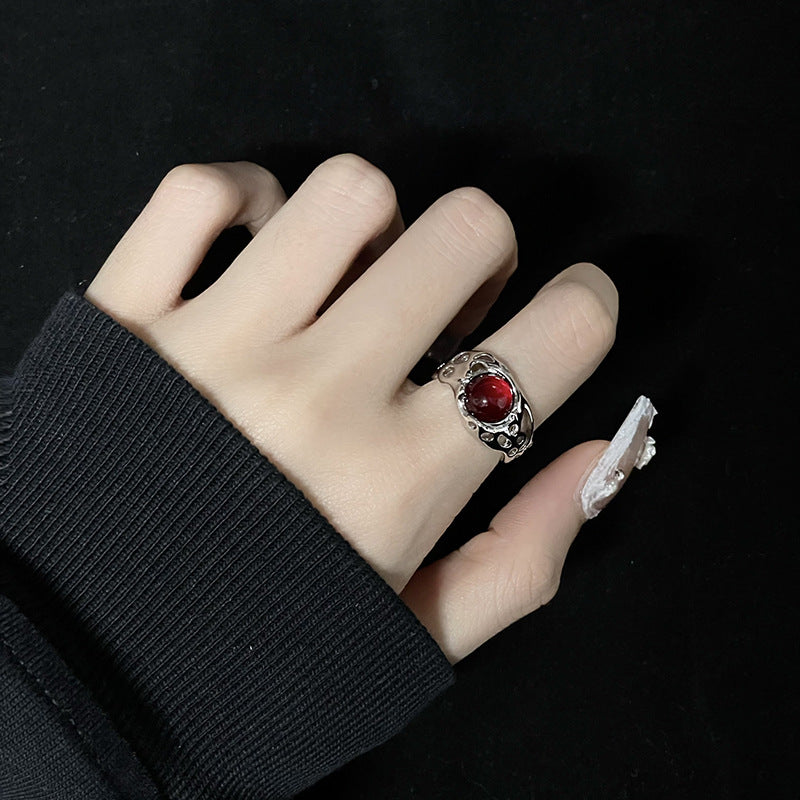 Women's Design Cold Style High-grade Simple Flower Rings