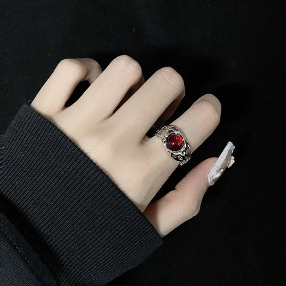 Women's Design Cold Style High-grade Simple Flower Rings