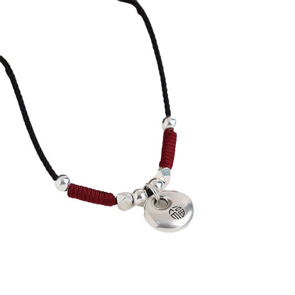 Fat Safety Lock Female Sterling Clavicle Necklaces