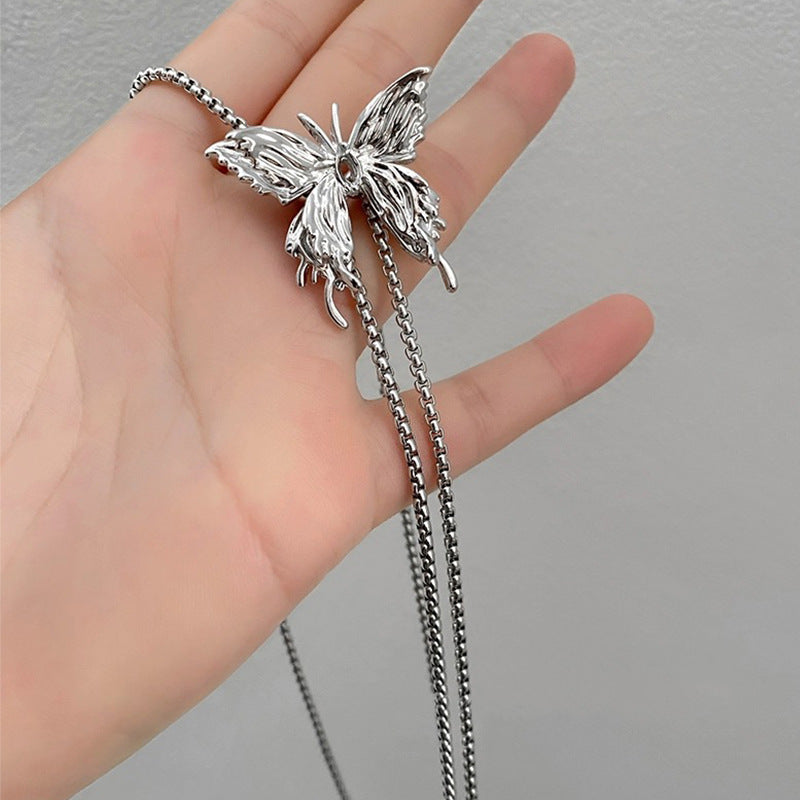 Butterfly Tassel Female Light Luxury Minority Necklaces