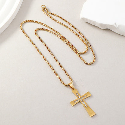 Stainless Steel Real Gold Retro Style Personality Necklaces