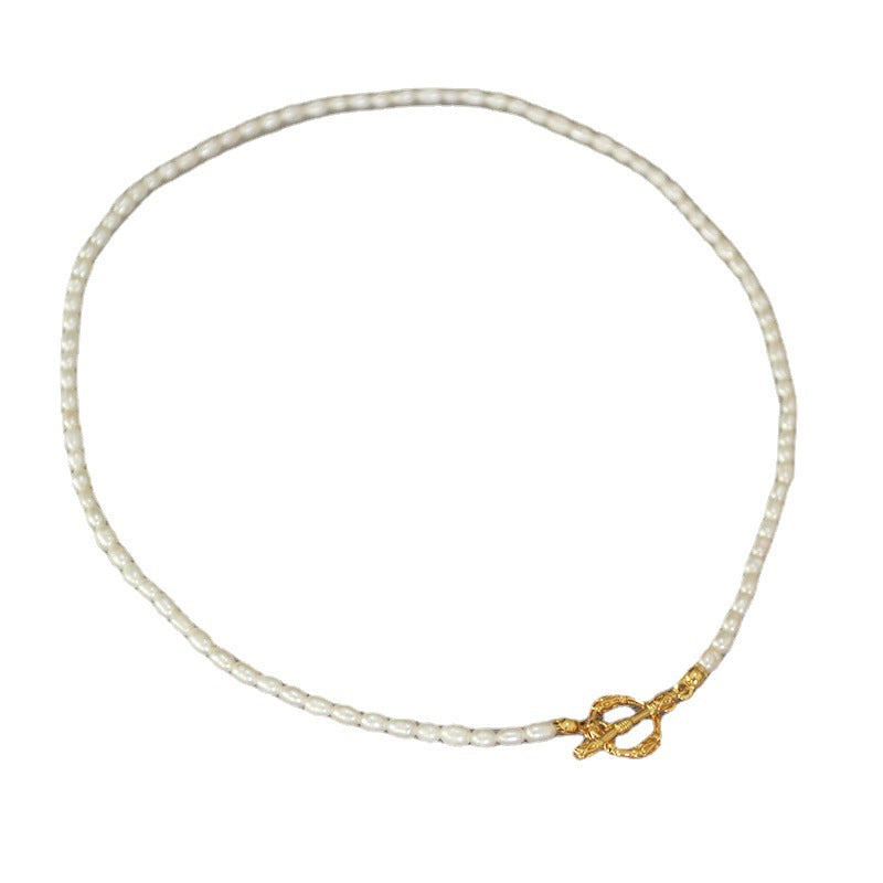 Grain Small Pearl Retro Vine Flower Necklaces