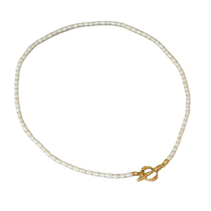 Grain Small Pearl Retro Vine Flower Necklaces