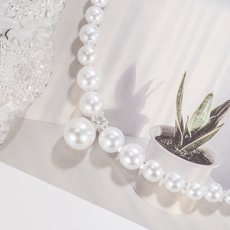 Women's Small Pieces Of Sier Pearl Light Luxury Necklaces