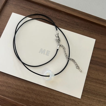 Black Rope Fashion Commuter Geometric Clavicle Chain Necklaces