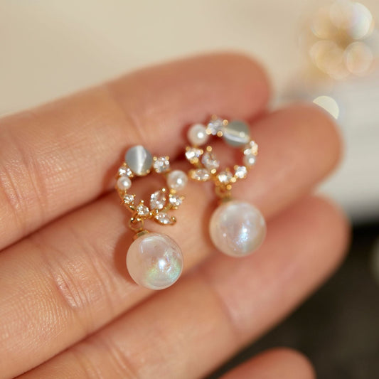 Legend Garland Dream Pearl Pendant Integrated Mosquito Coil Earrings