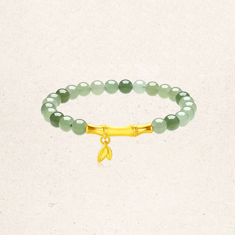 Women's Sier Style For Jade Golden Girlfriend Bracelets