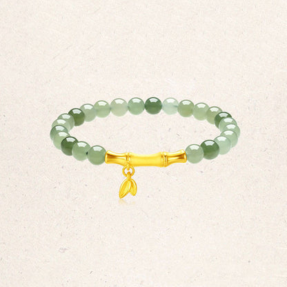 Women's Sier Style For Jade Golden Girlfriend Bracelets