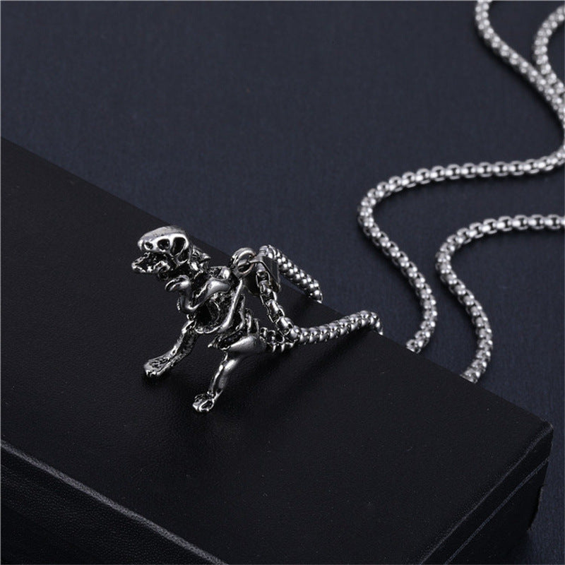 Women's & Men's & Dinosaur Skeleton Pendant Fashion Retro Stainless Steel Necklaces