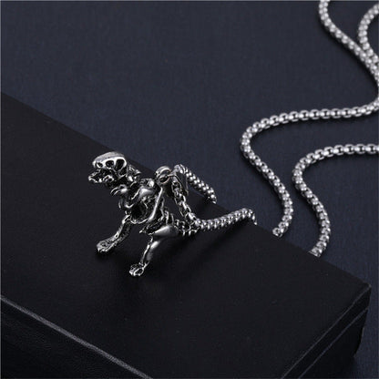 Women's & Men's & Dinosaur Skeleton Pendant Fashion Retro Stainless Steel Necklaces