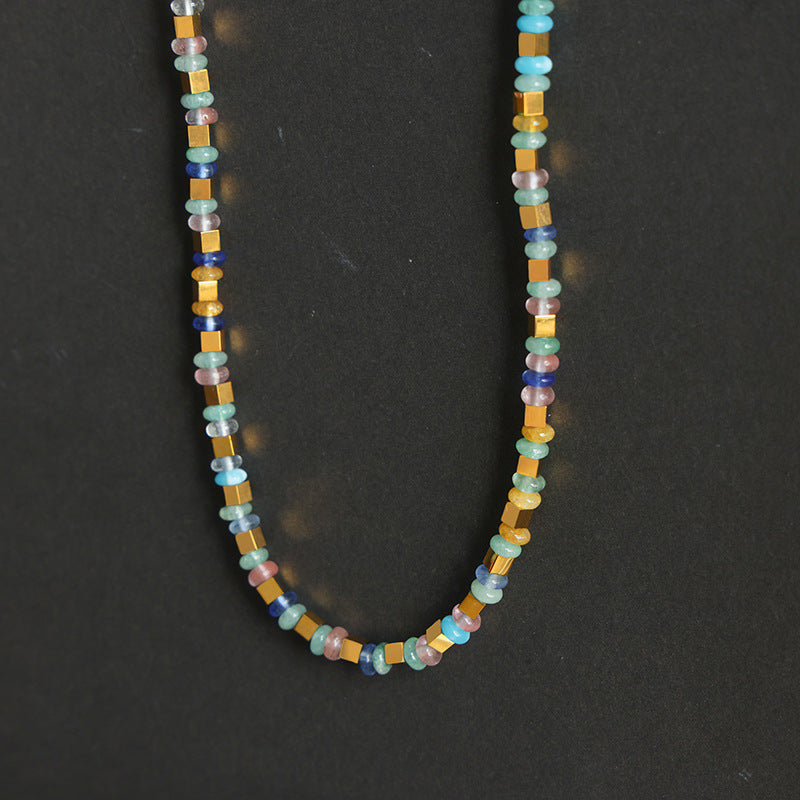 Style High-grade Light Luxury Natural Stone Abacus Beads Necklaces