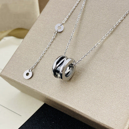 Women's & Men's Ceramic High Version Spring Full Diamond Small Waist Necklaces