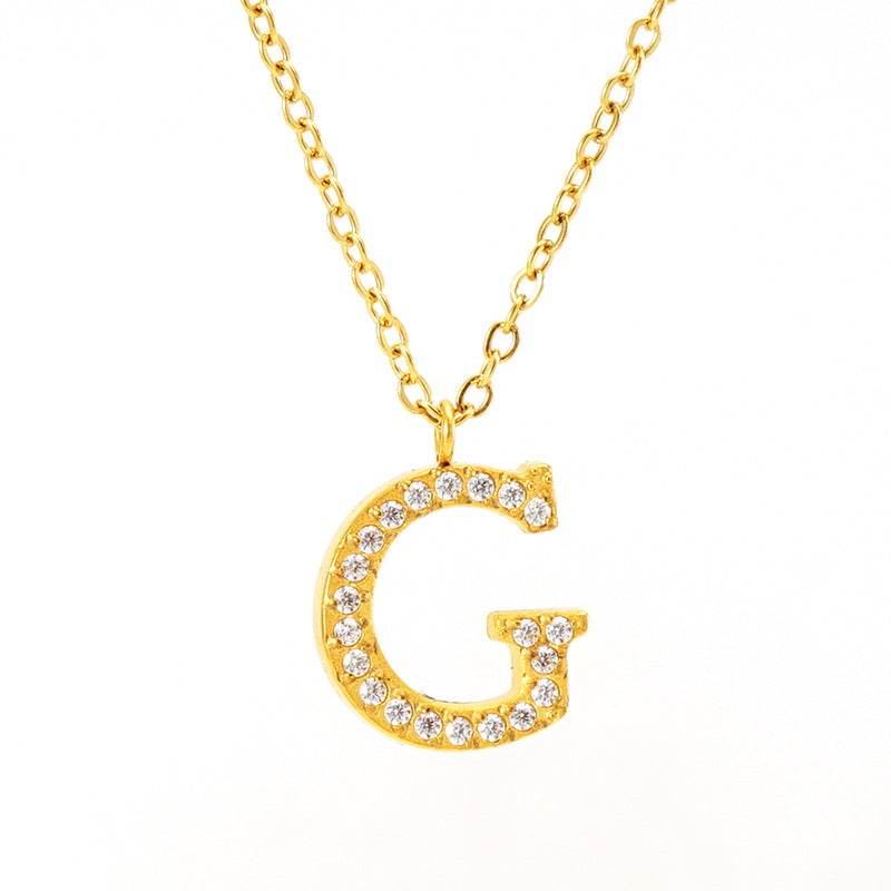 Women's English Letter Pendant High-grade Clavicle Chain Necklaces