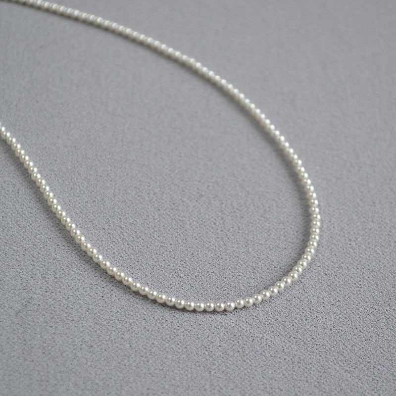 French Elegant Bright Imitation Crystal Pearl Color Exquisite Soft Necklaces