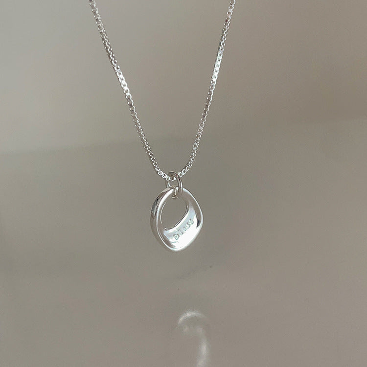 Irregular Matte Metal Pendant Female Niche Retro Personality All Necklaces