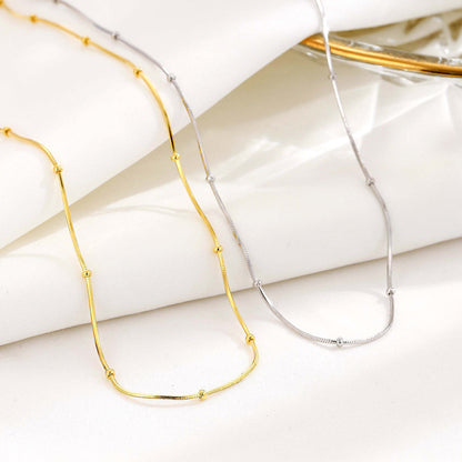 Beads Snake Bone Temperamental Minority High Sense Necklaces