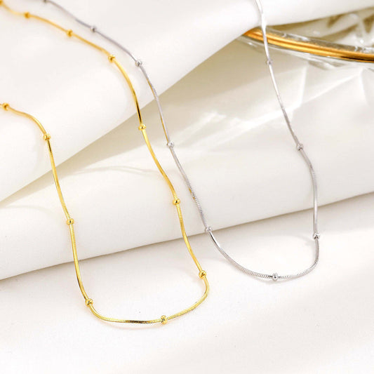 Beads Snake Bone Temperamental Minority High Sense Necklaces