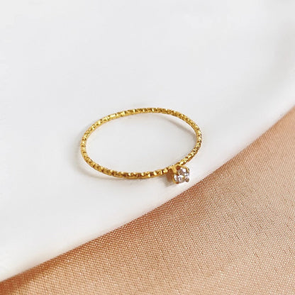 Interest Light Luxury Mini Small Diamond Gold Female Starry Rings