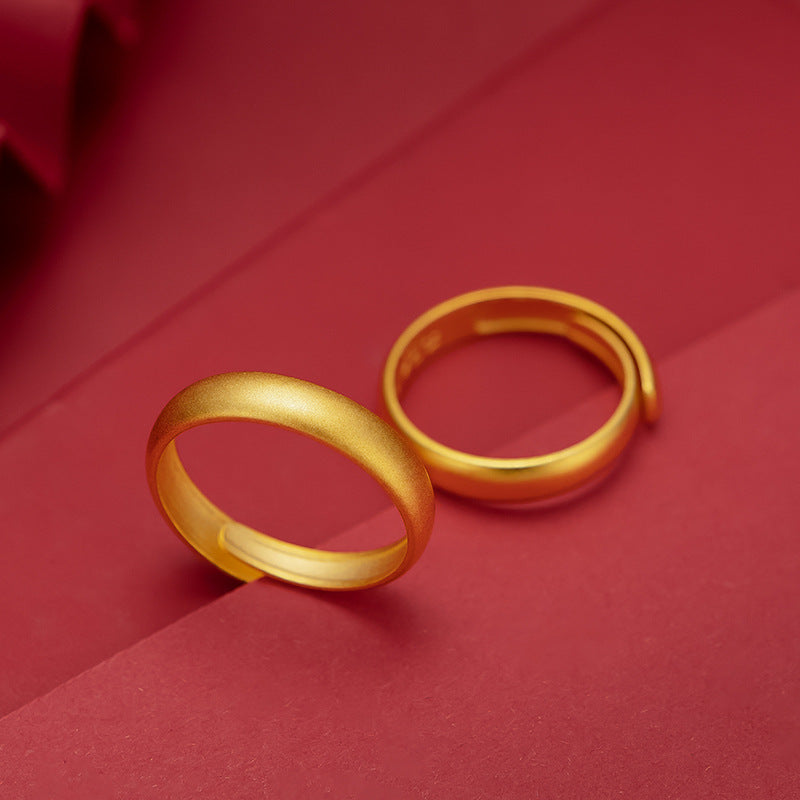 Women's & Men's & Gold Matte Wide And Pure Copper Rings