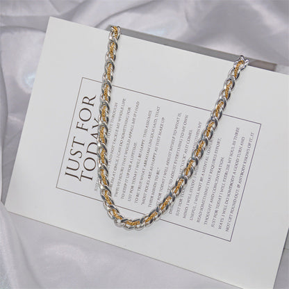 Men's Cuban Titanium Steel Niche Design Clavicle Chain Necklaces