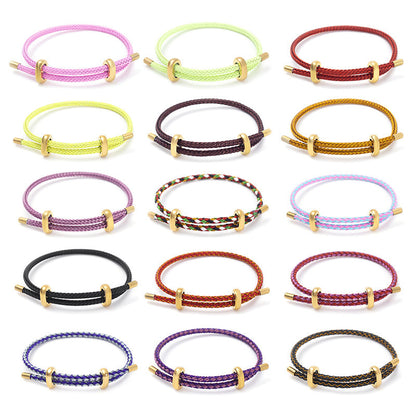Two-way Adjustable Beaded Steel Wear Lucky Bracelets