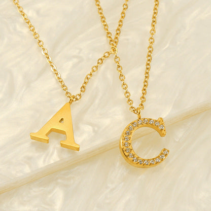 Women's English Letter Pendant High-grade Clavicle Chain Necklaces