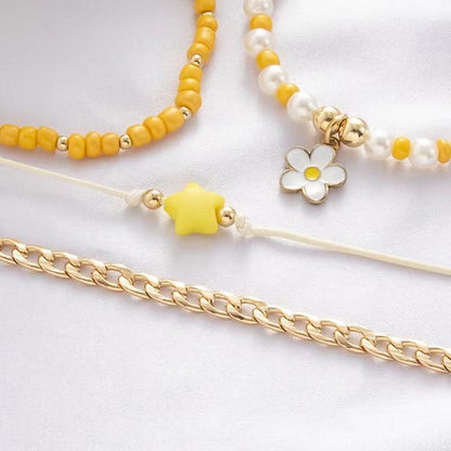 Suit Niche Fashion Small Flower Imitation Bracelets