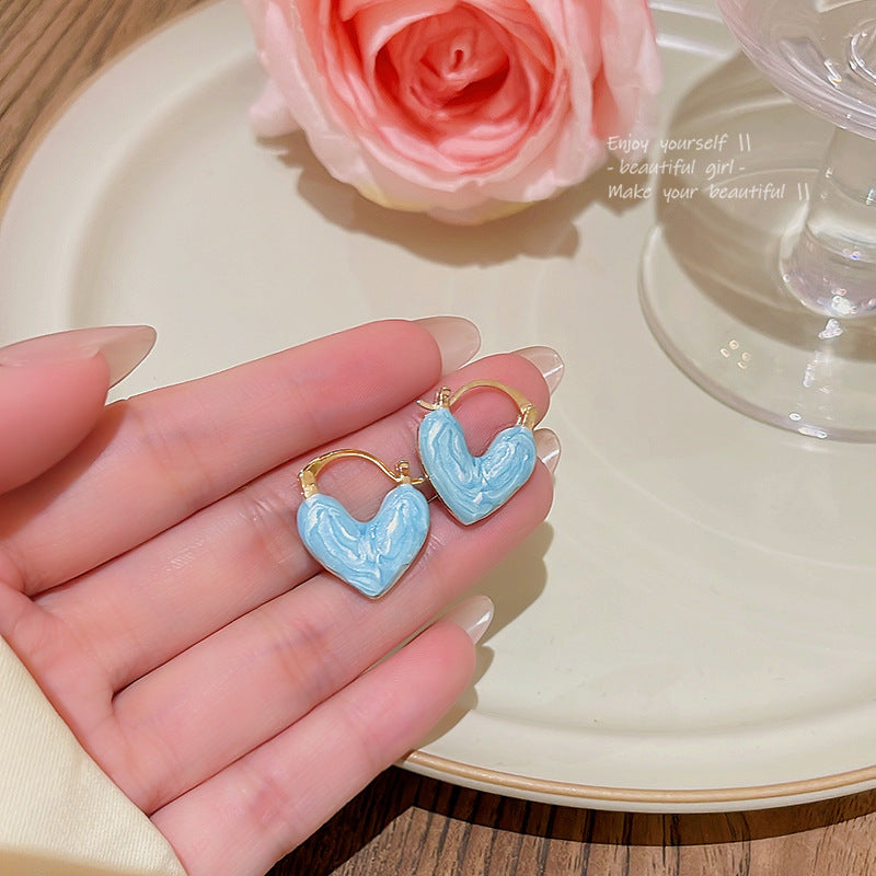Advanced Design Drip Glazed Love Ear Earrings