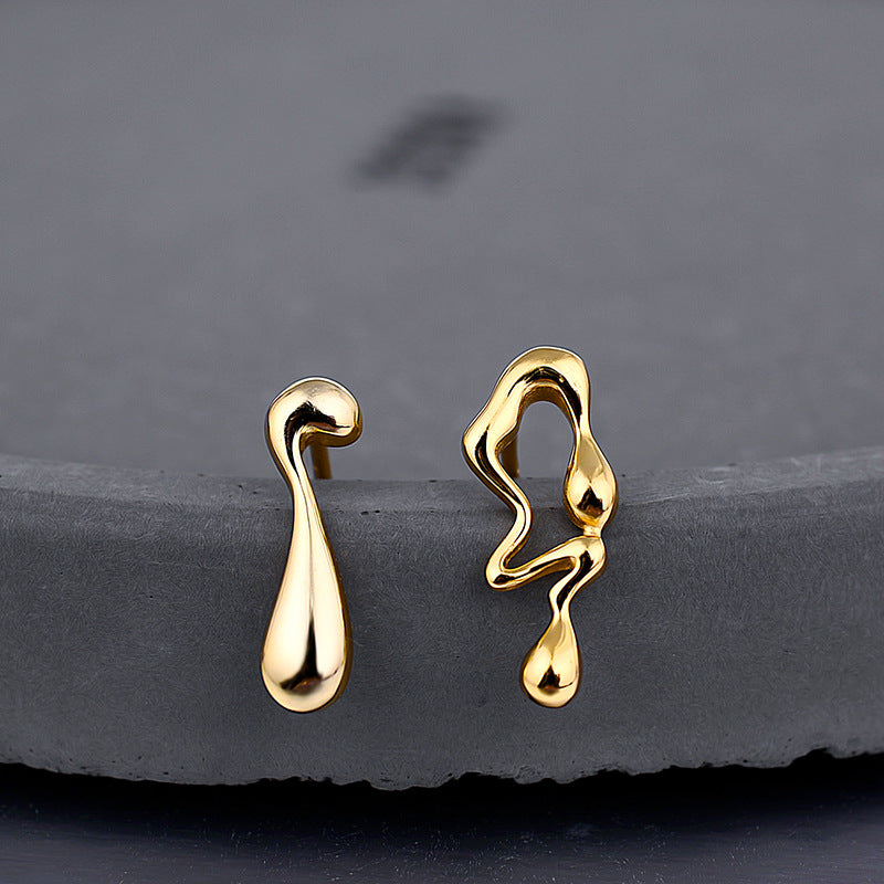 Women's Style Small And Personalized Water Drop Ear Sterling Sier Earrings