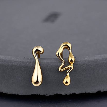 Women's Style Small And Personalized Water Drop Ear Sterling Sier Earrings