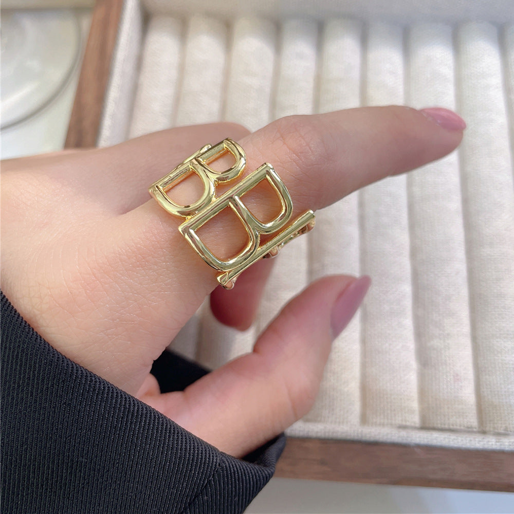 Women's Luxury Fashion Opening Zircon Adjustable Gold Rings