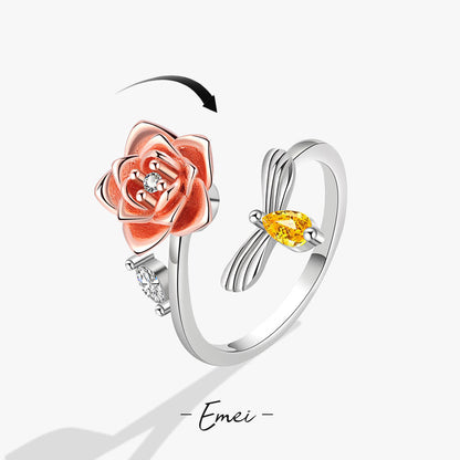 Rose Female Fashion Trendy Korean Flower Rings