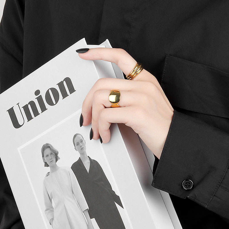 Women's French Style Korean Retro Elegant Personality Rings