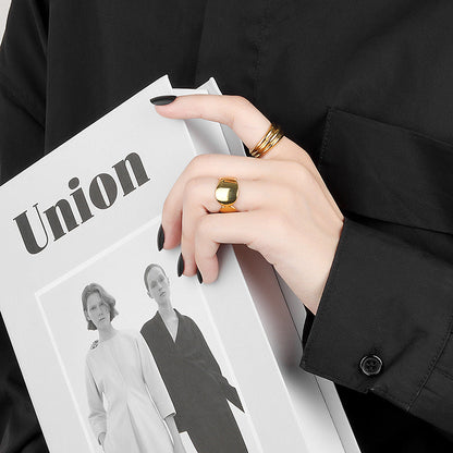 Women's French Style Korean Retro Elegant Personality Rings