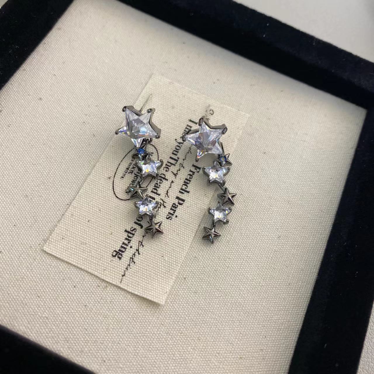 Irregular Metal Pentagram Female Simple Personalized Earrings