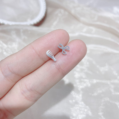 Sier Female Simple And Compact Delicate Earrings