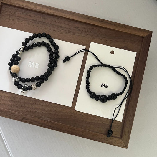 Women's Ebony Bell Niche Advanced Handmade Bead Necklaces